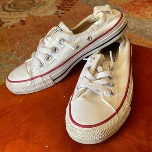 White Low Ankle Converse Chuck Taylors All Star size 6